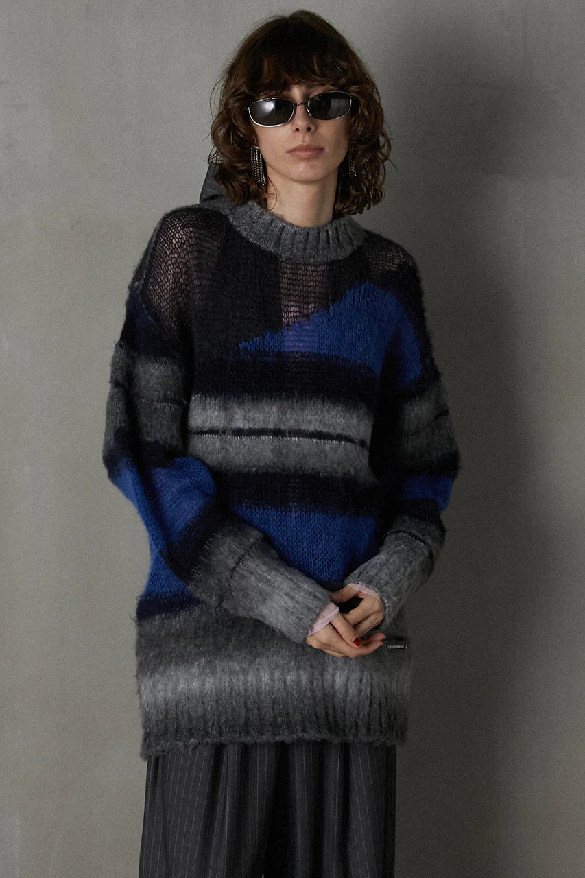 mohair border knit
