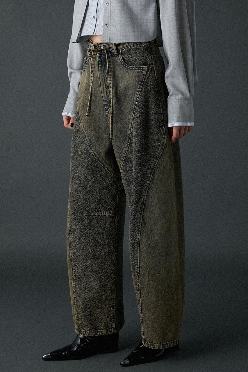 needle punch panel denim