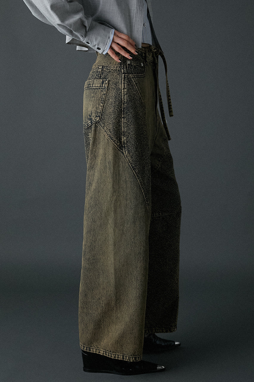 needle punch panel denim