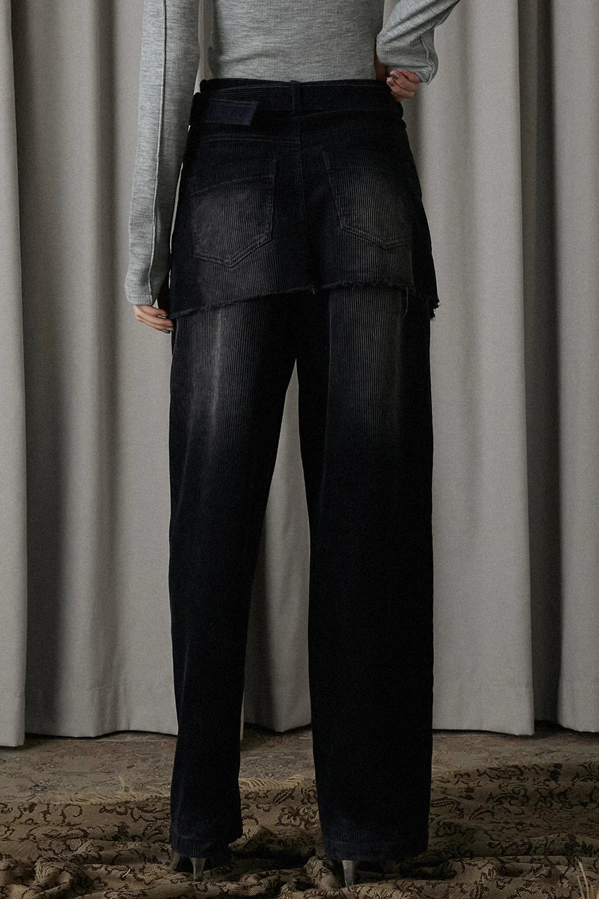 corduroy layered pants