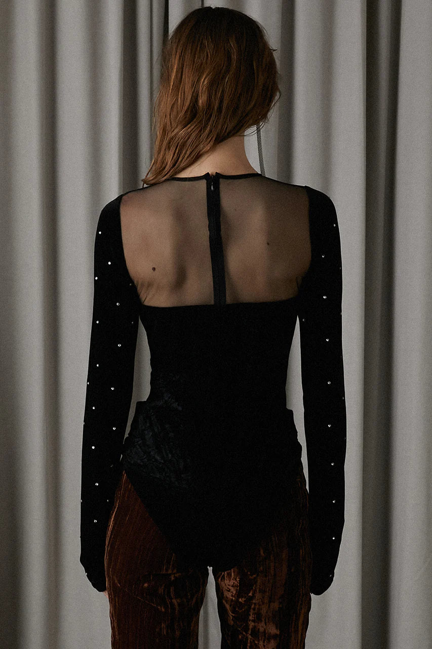 collage lace bodysuit
