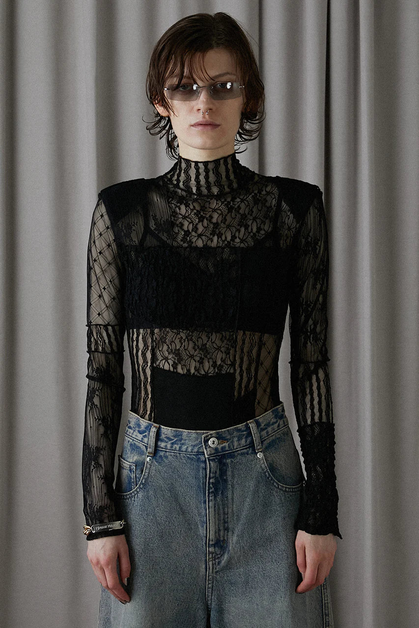 collage lace bodysuit