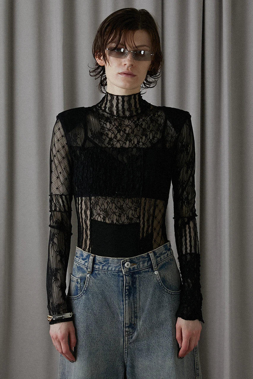 collage lace bodysuit