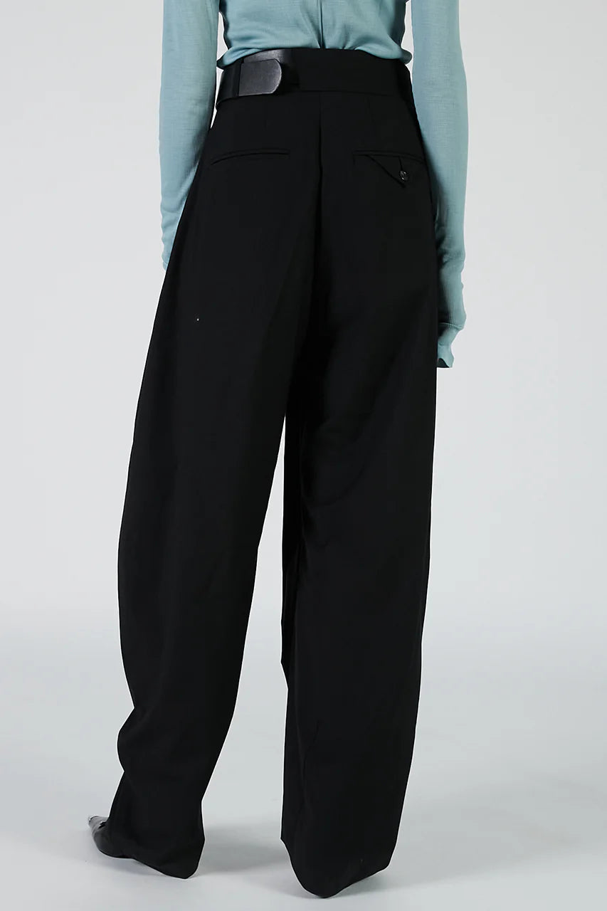 asymmetrical belt pants