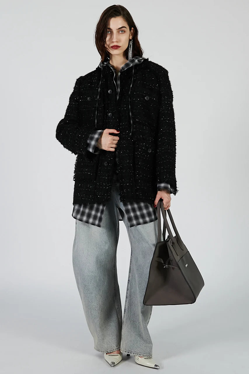 padded tweed jacket