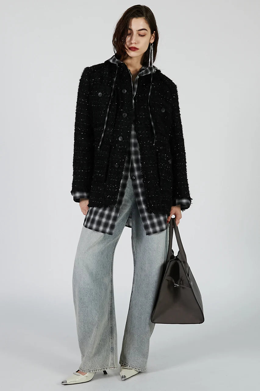 padded tweed jacket