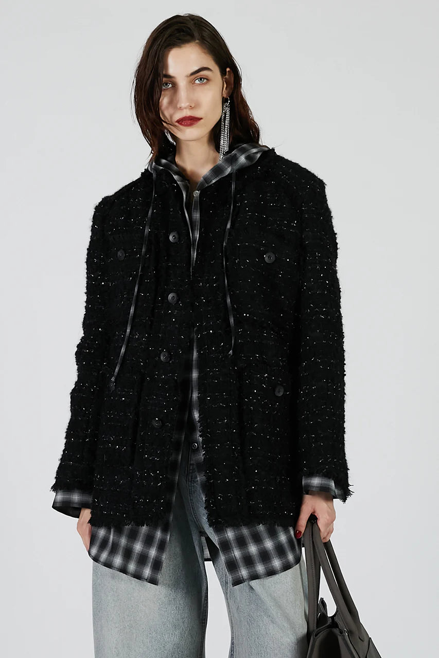 padded tweed jacket
