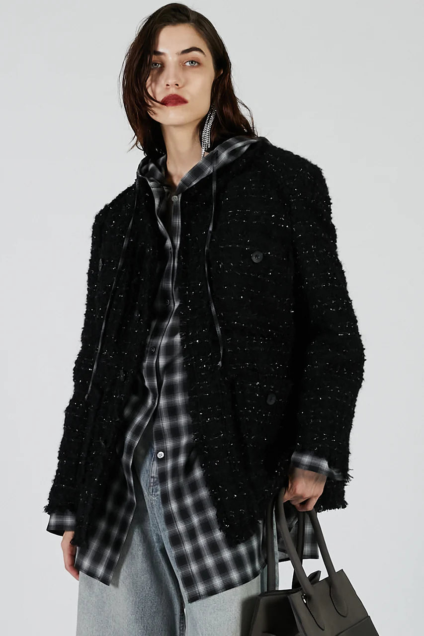 padded tweed jacket