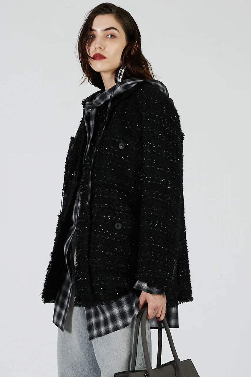 padded tweed jacket