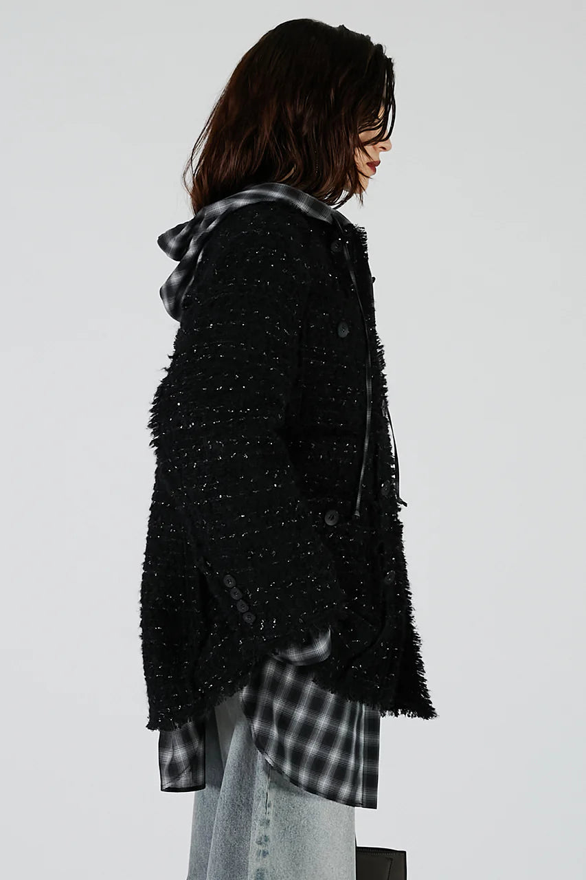 padded tweed jacket