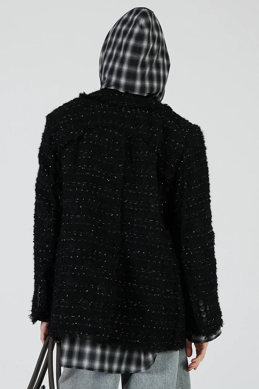 padded tweed jacket