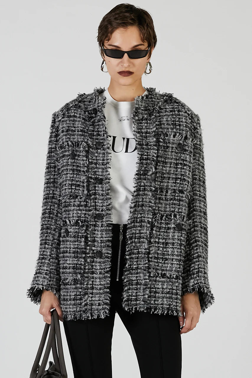 padded tweed jacket