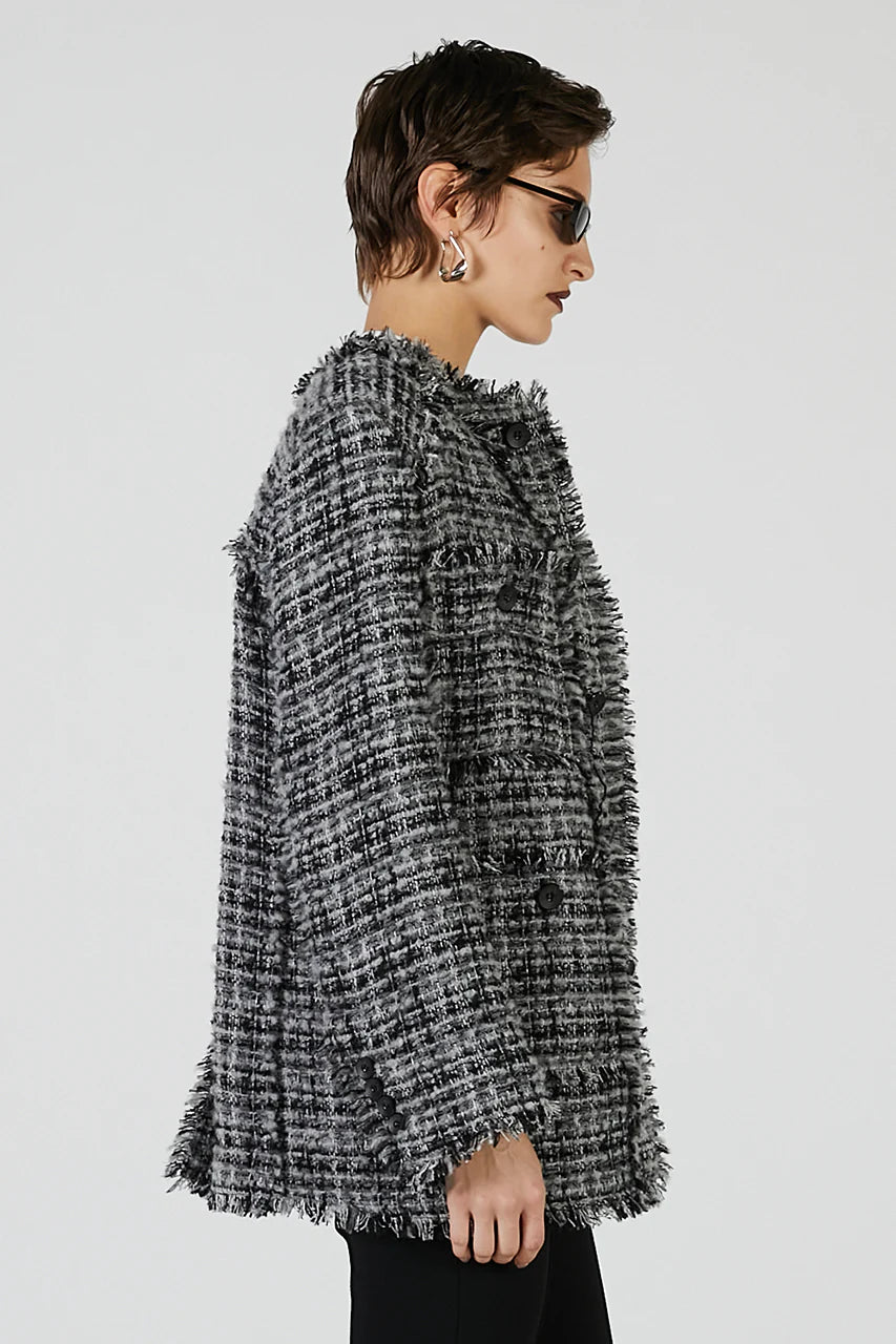 padded tweed jacket