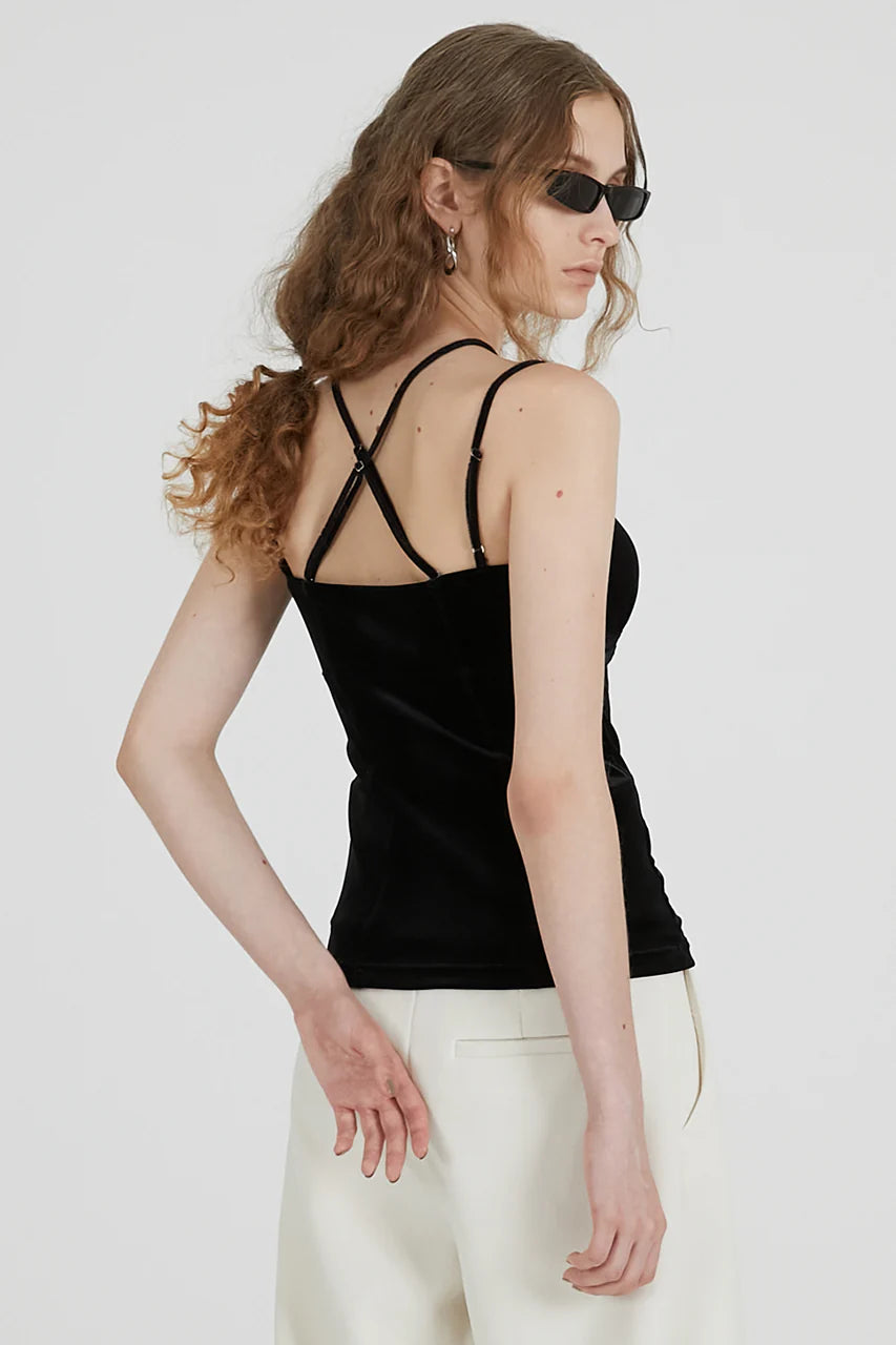 velour cup-in camisole
