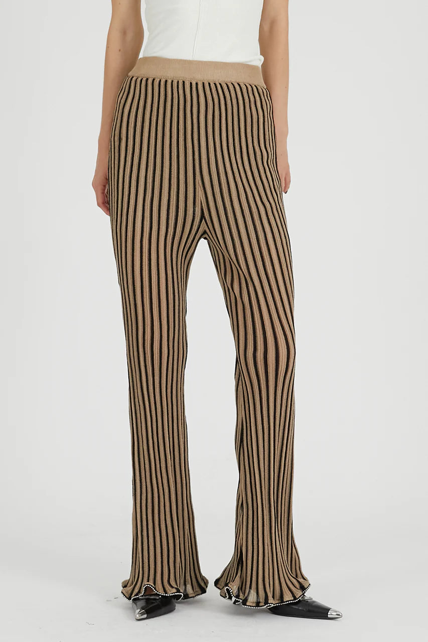beaded knit pants