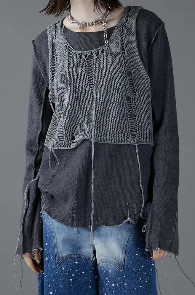 mesh layered top