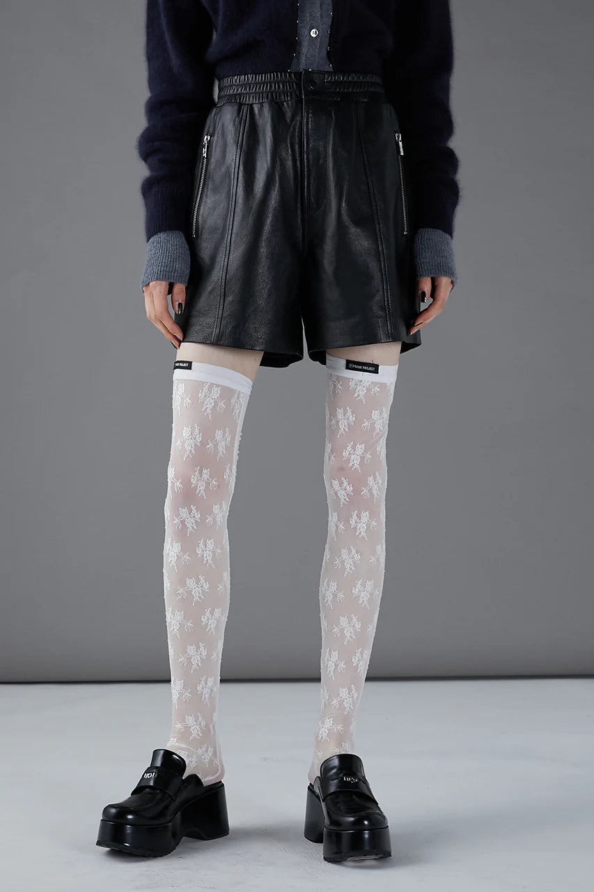 leather shorts