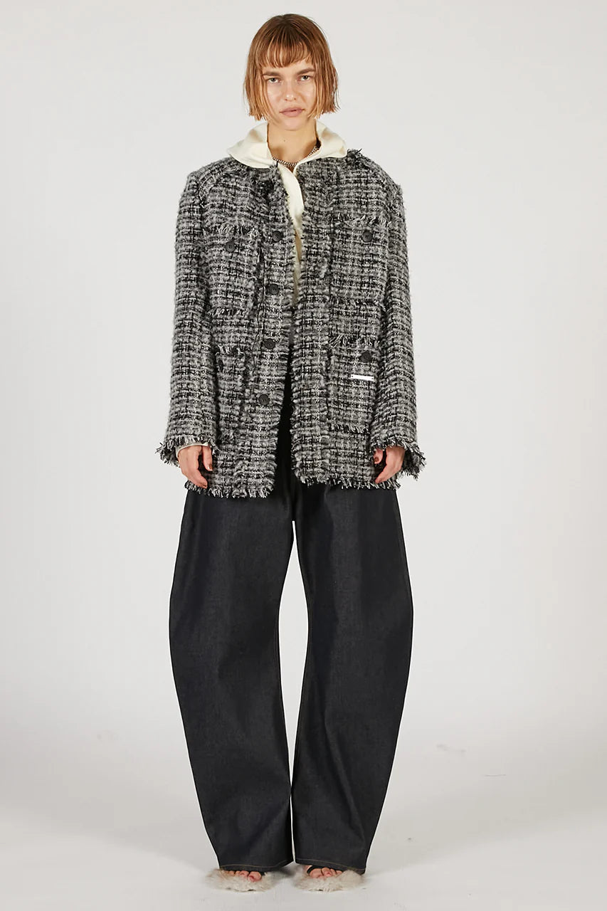 padded tweed jacket