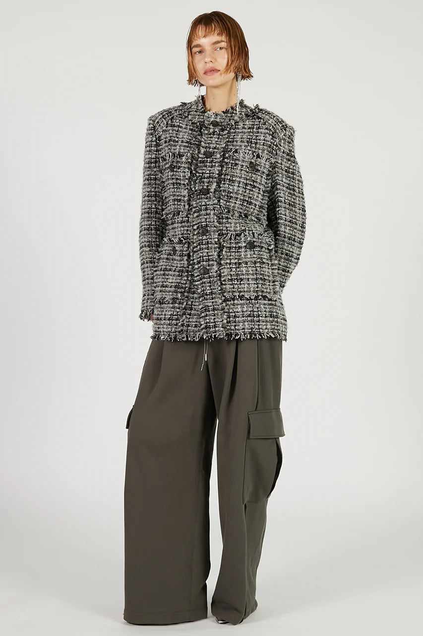 padded tweed jacket