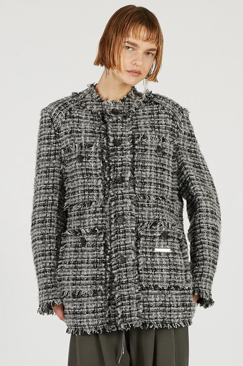 padded tweed jacket