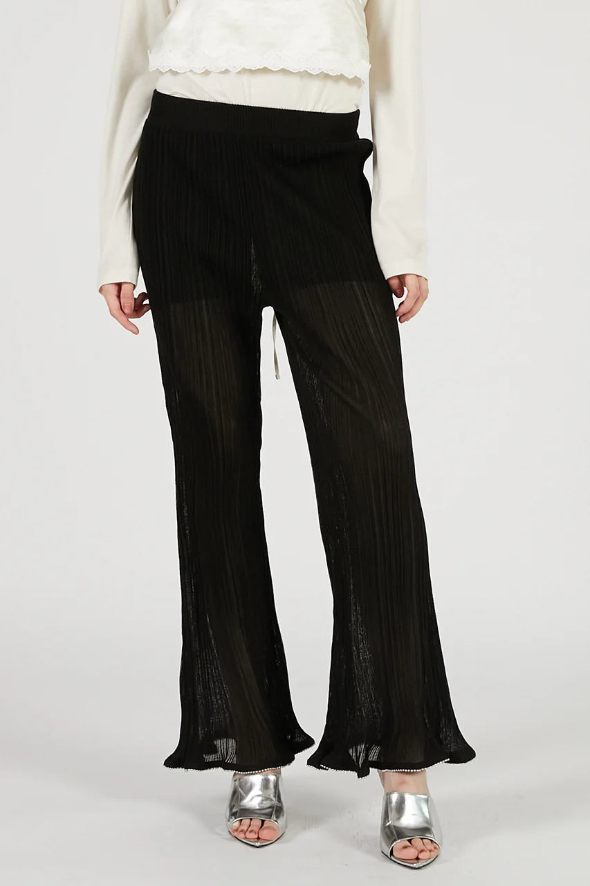 beaded knit pants