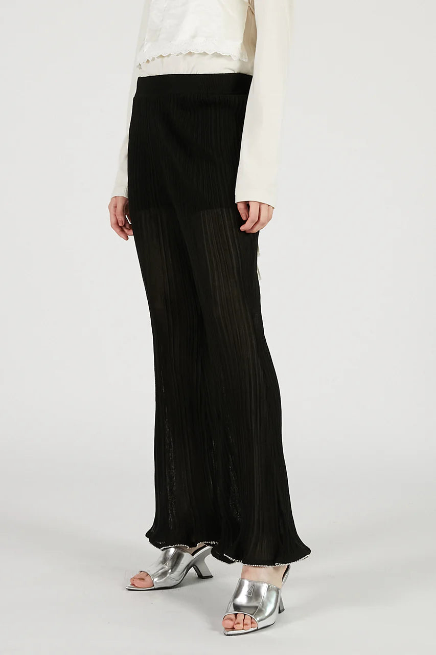 beaded knit pants