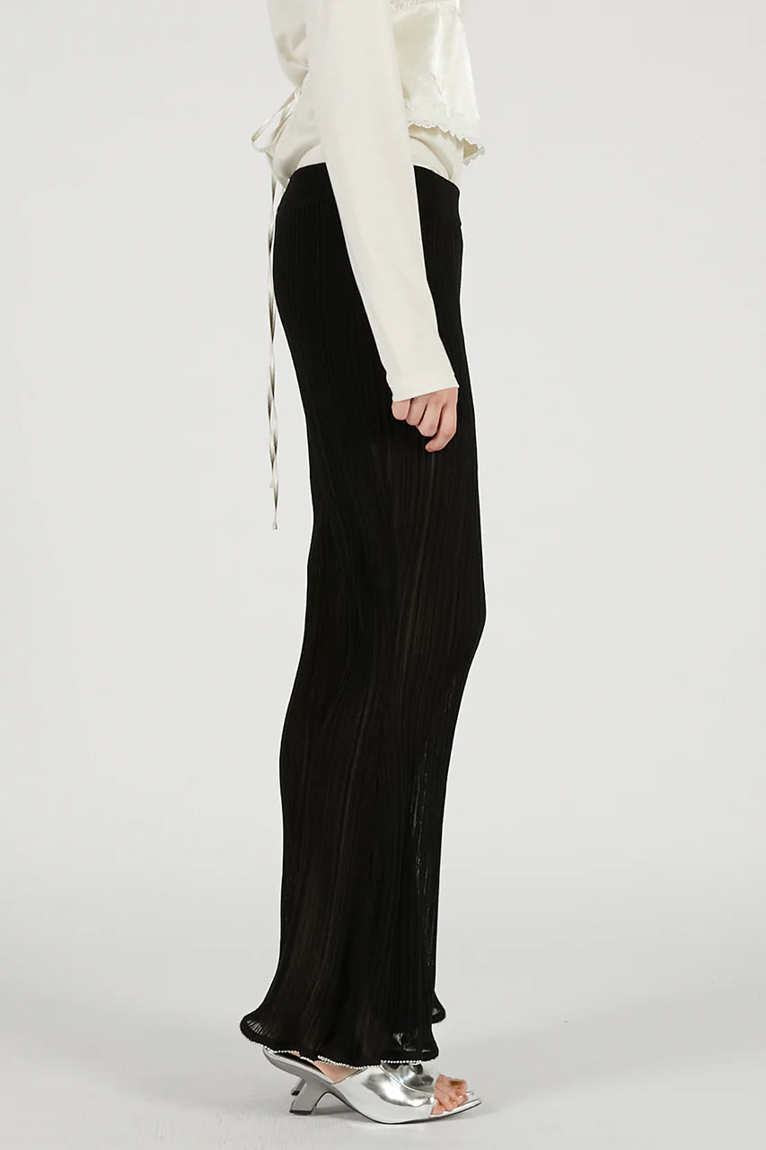 beaded knit pants