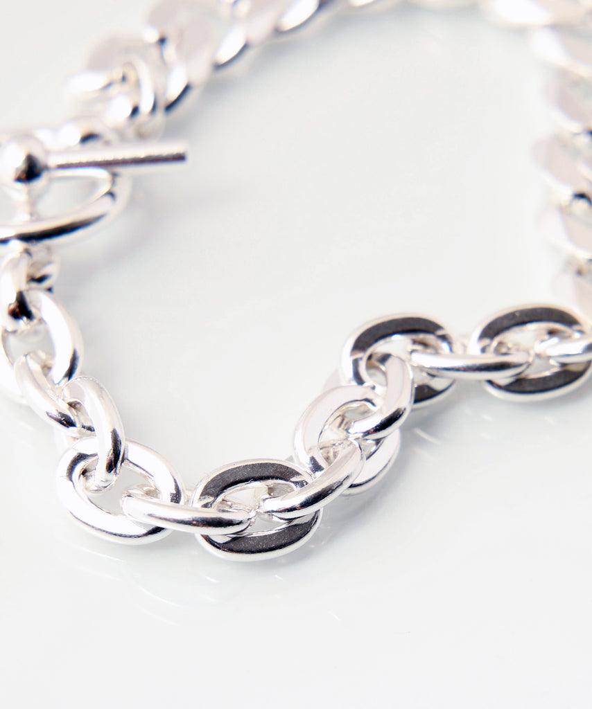wide 925 silver switching bracelet