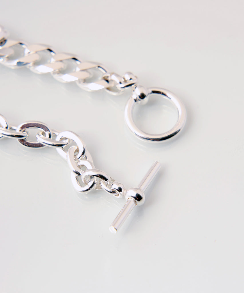 wide 925 silver switching bracelet