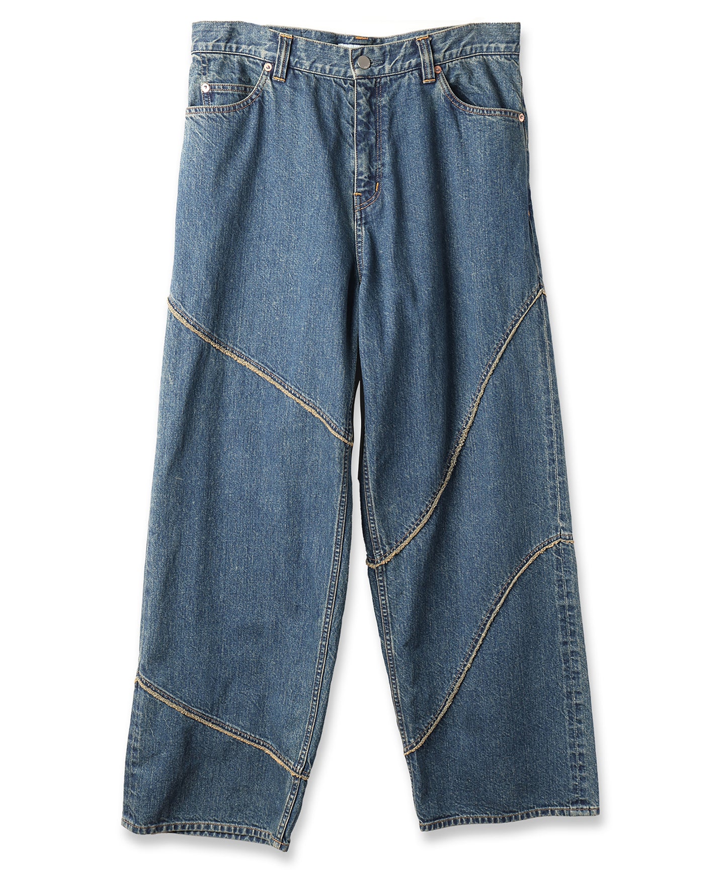 distorted denim pants