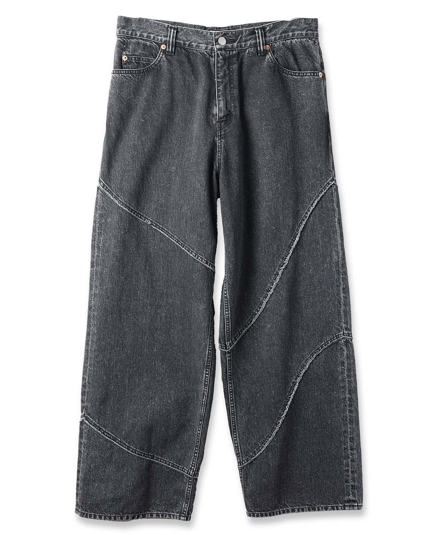 distorted denim pants