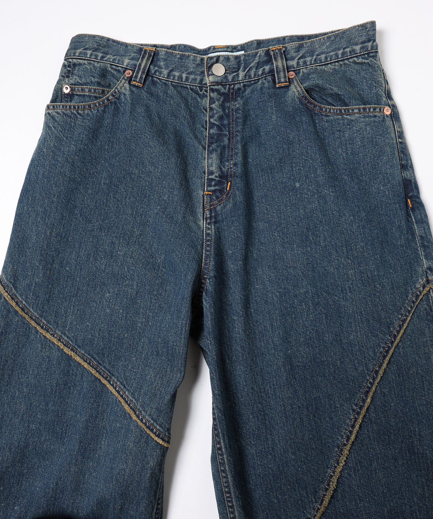 distorted denim pants