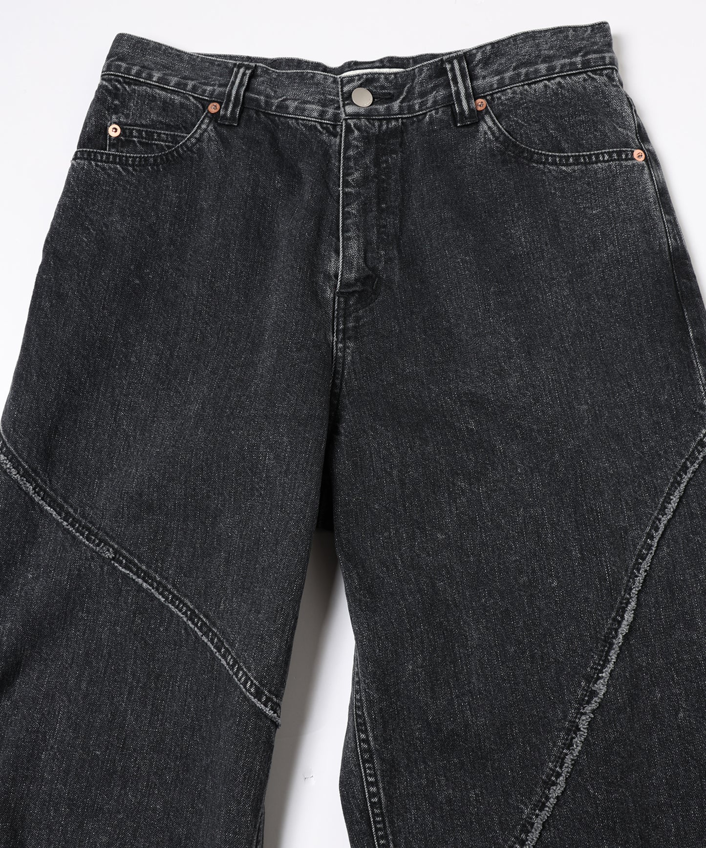 distorted denim pants