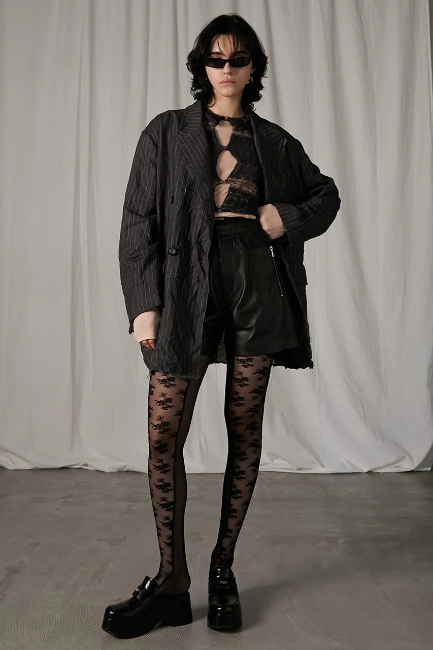 leather shorts