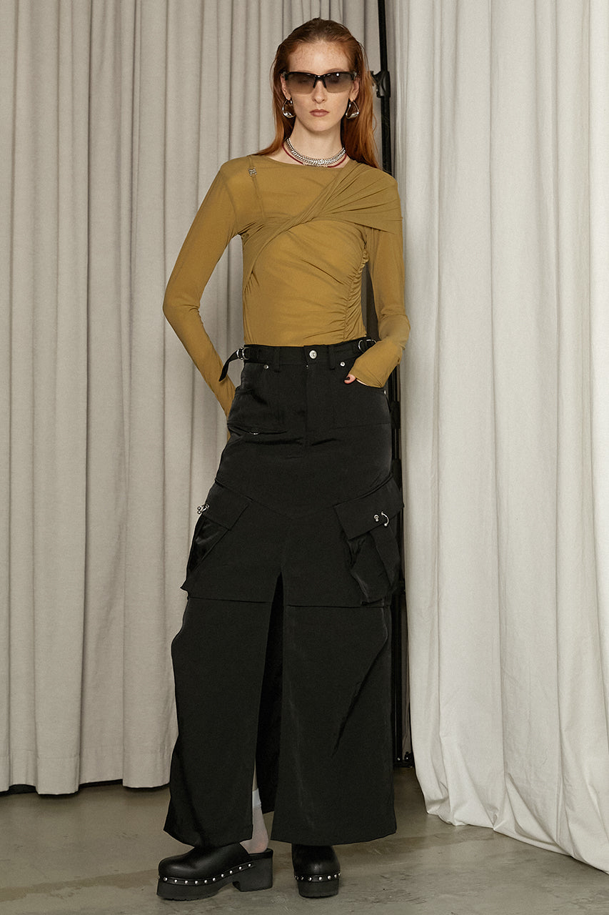 cargo pocket maxi skirt