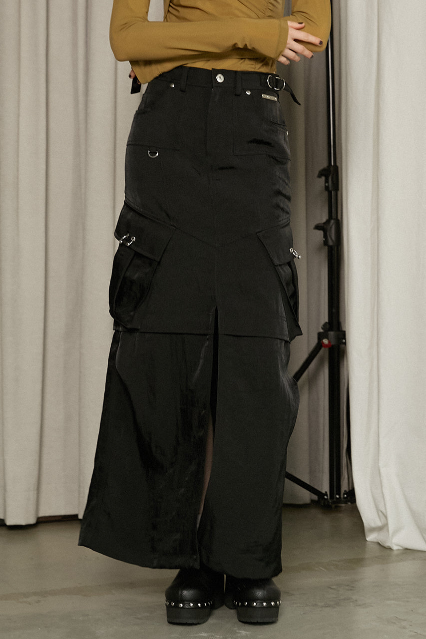 cargo pocket maxi skirt