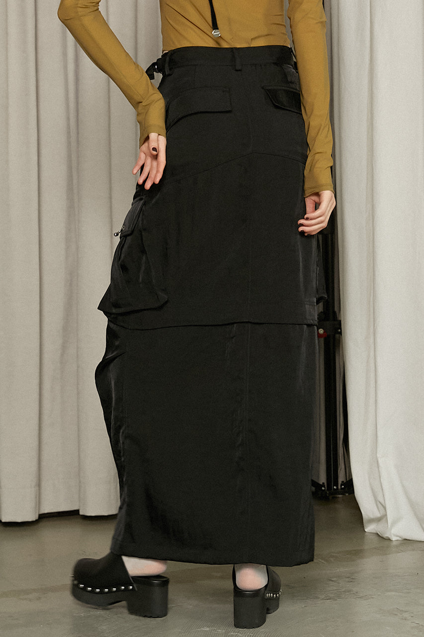 cargo pocket maxi skirt