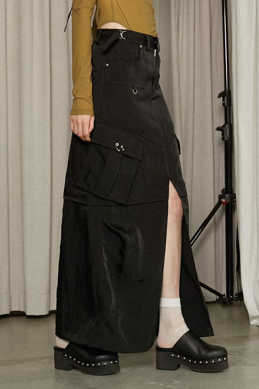 cargo pocket maxi skirt