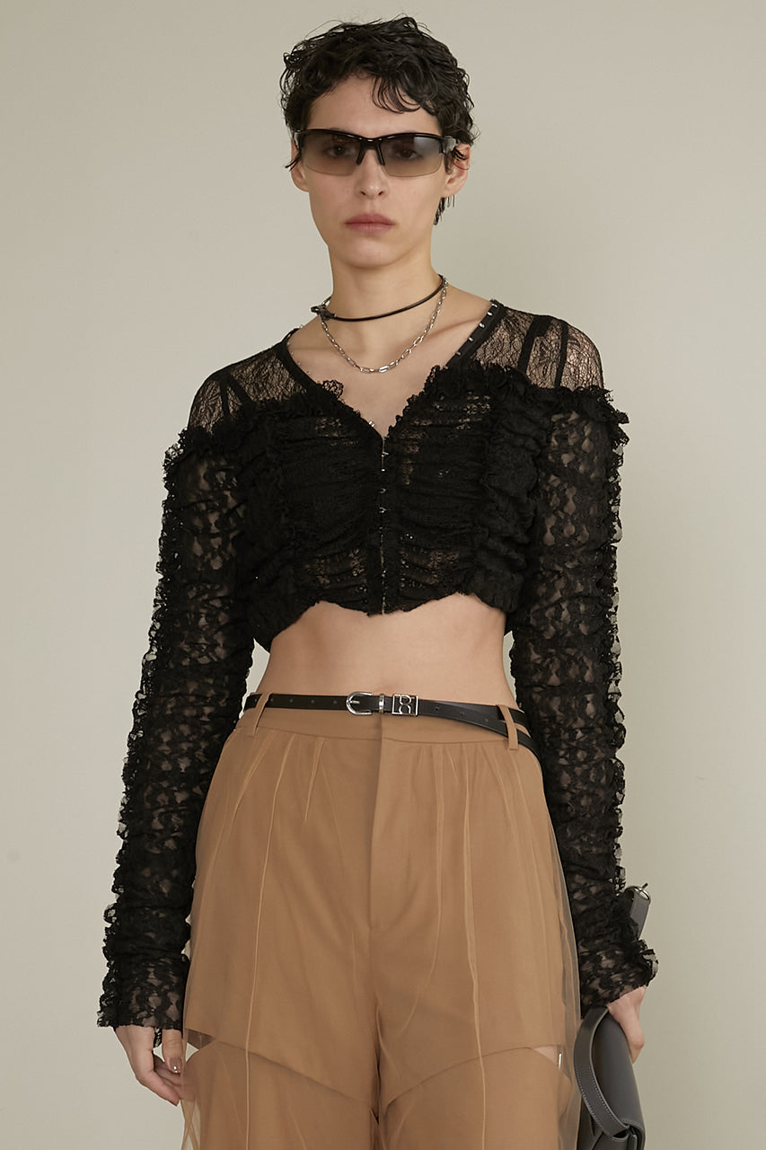 lace gathered top