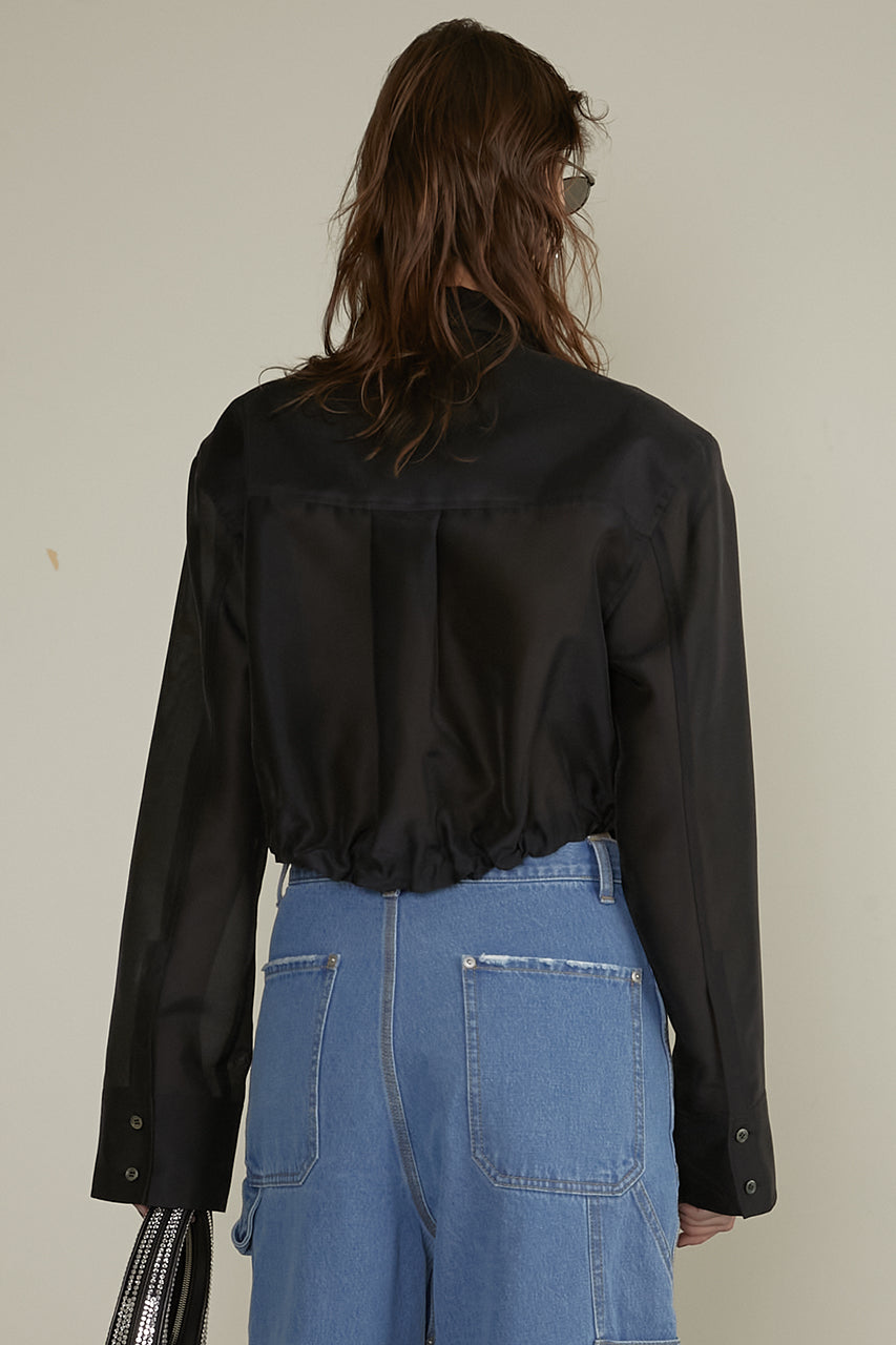 pintuck short shirt