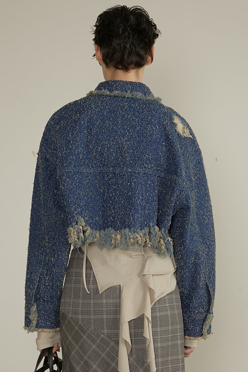 tweedy denim blouson