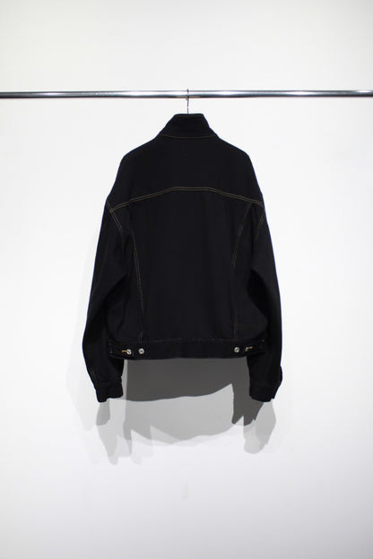 switching collar denim jacket