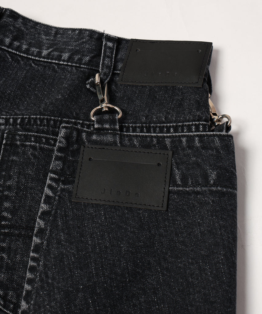 wrap skirt denim pants