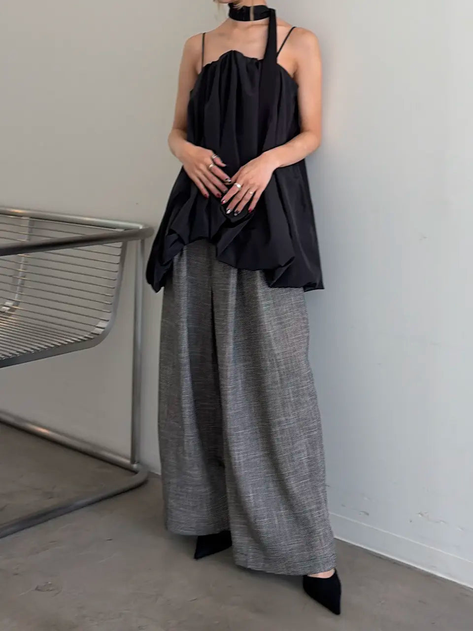 irregular hem balloon tunic