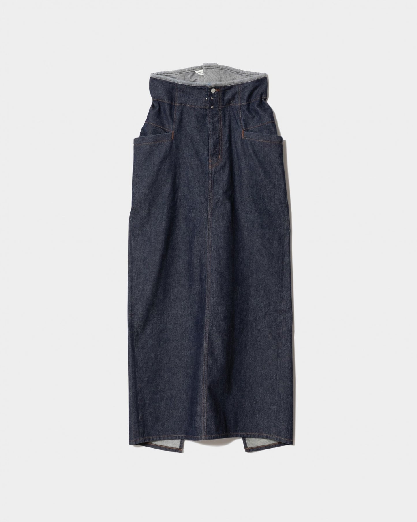 left hand twill pencil denim skirt