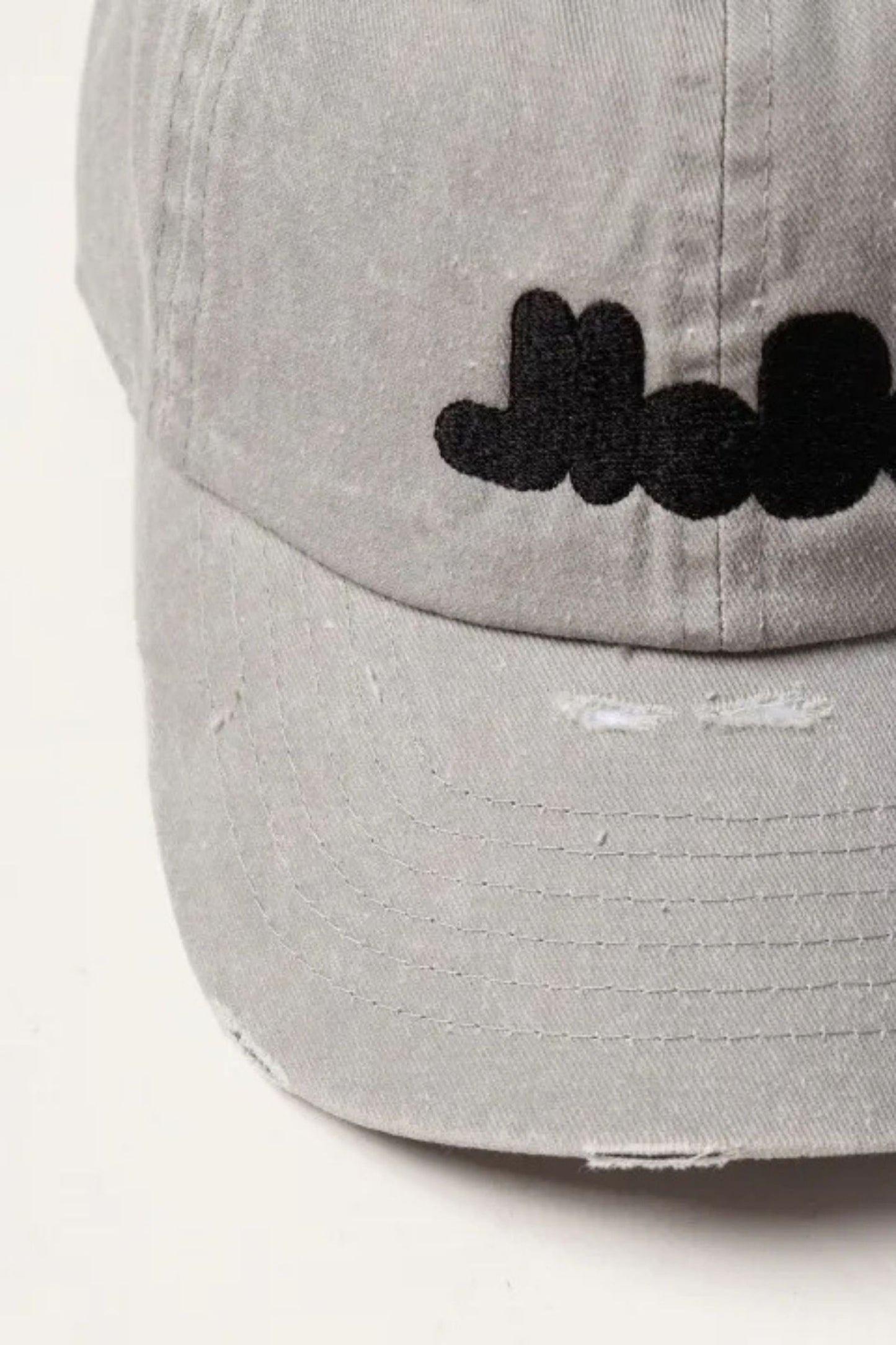 jieda logo damage dyed cap