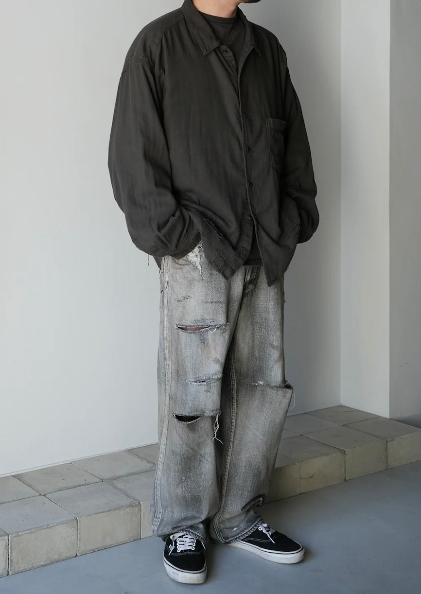 double gauze crash ls shirt