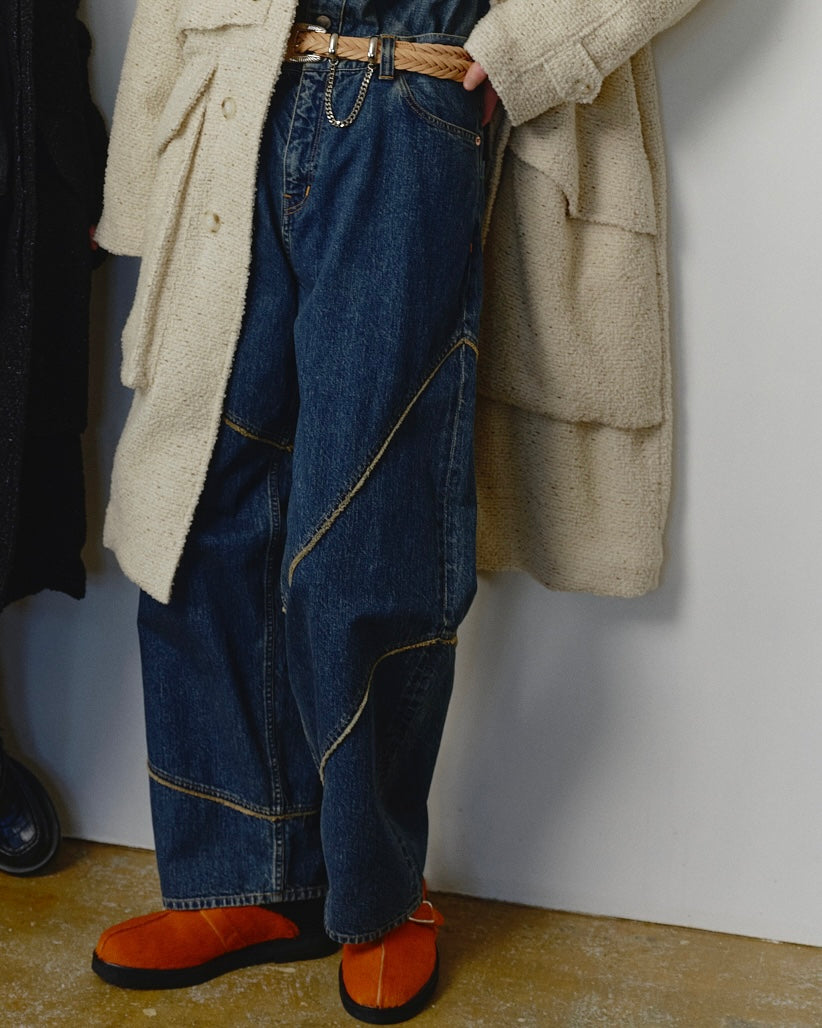 distorted denim pants