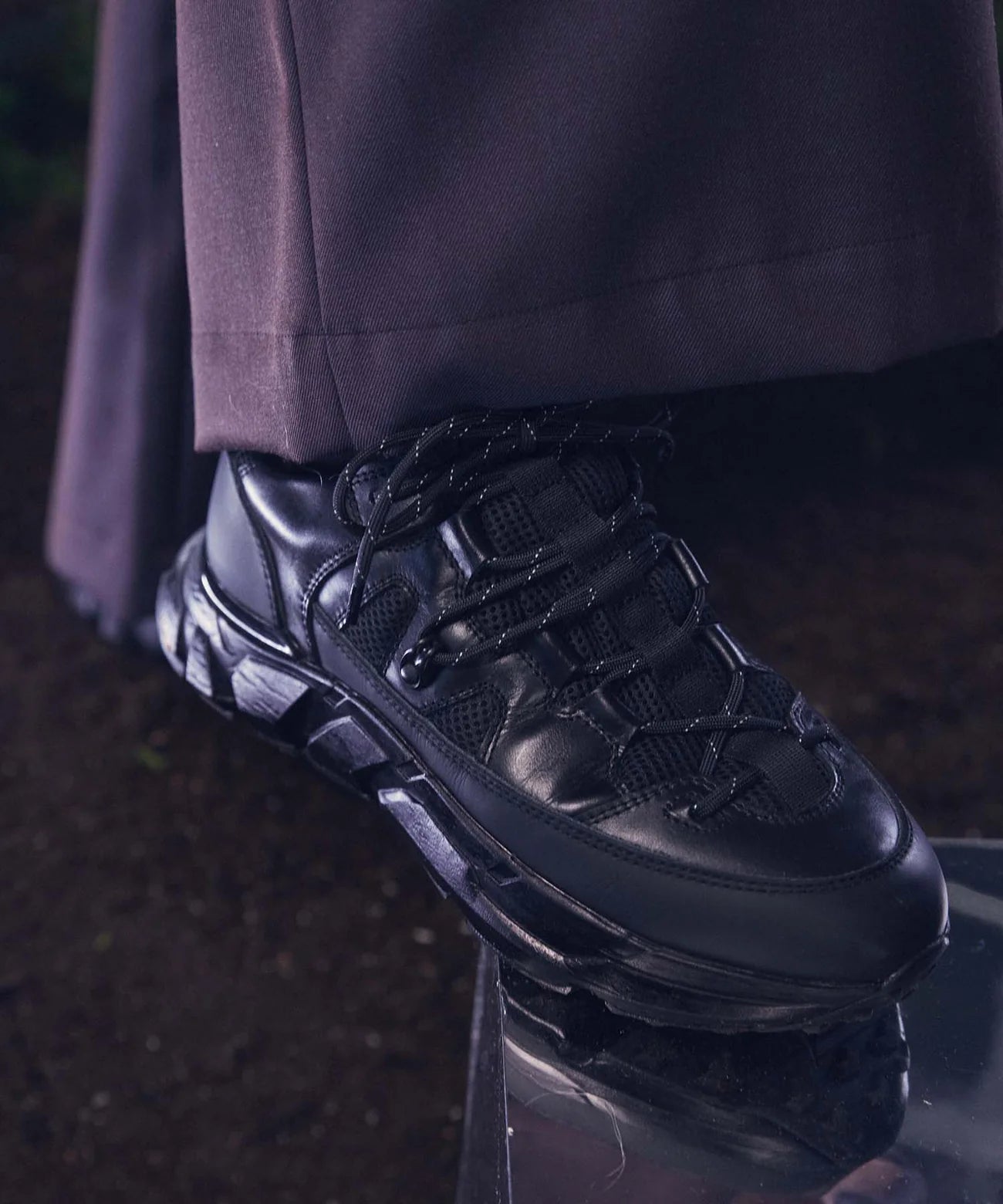【special shoes factory collaboration】vibram sole lace-up sneaker made in tokyo
