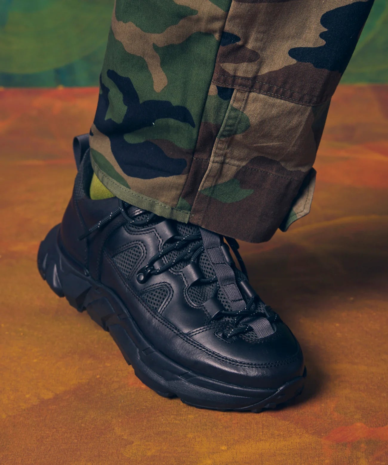 【special shoes factory collaboration】vibram sole lace-up sneaker made in tokyo